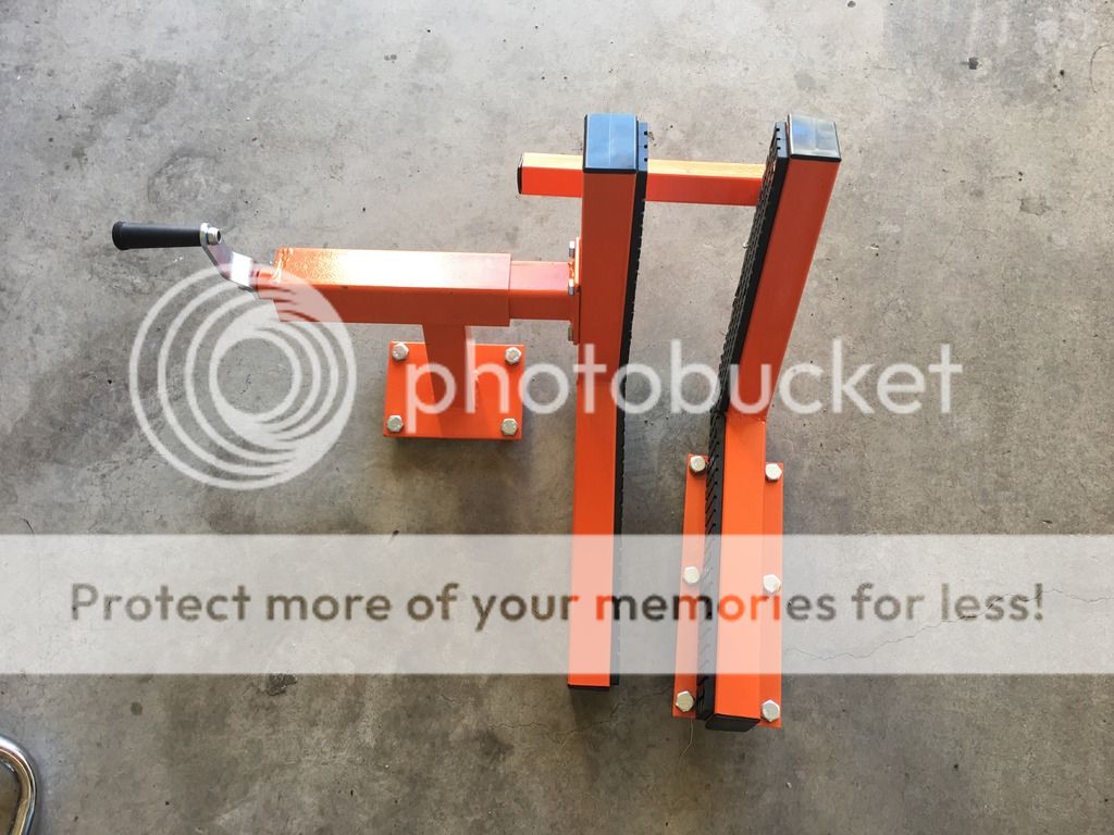 Titan Motorcycle Lift Table Wheel Vise [609] Color Gloss Black * Orange Harley Davidson Forums